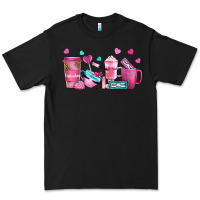 Black lash hustler with eyelashes coffee cups Premium Tee - NancyCooperArtShop