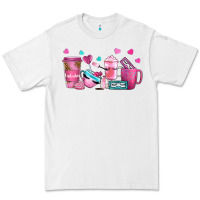 White lash hustler with eyelashes coffee cups Premium Tee - NancyCooperArtShop