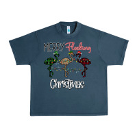 Midnight Navy Merry Flocking Christmas Urban Heavy Tee - Bettercallsaul