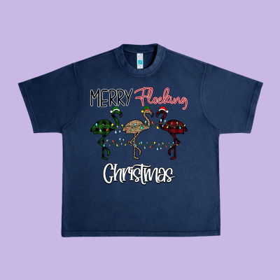 Merry Flocking Christmas Urban Heavy Tee Designed By Bettercallsaul