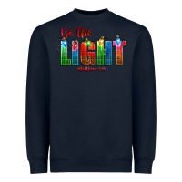 Navy be the light matthew 5 14 Heavyweight Sweatshirt - CowGirlArtShop