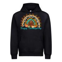 Black Happy thanksgiving rainbow Urban Hoodie - Artiststas