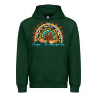 Forest Green Happy thanksgiving rainbow Urban Hoodie - Artiststas