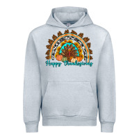 Heather Grey Happy thanksgiving rainbow Urban Hoodie - Artiststas