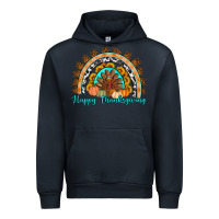 Navy Happy thanksgiving rainbow Urban Hoodie - Artiststas