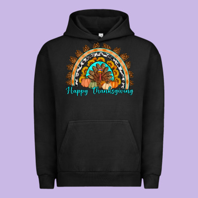 Happy Thanksgiving Rainbow Urban Hoodie Designed By Artiststas
