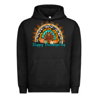 Pigment Black Happy thanksgiving rainbow Urban Hoodie - Artiststas