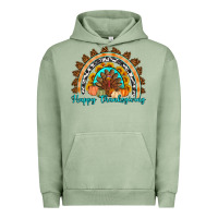 Pigment Oil Green Happy thanksgiving rainbow Urban Hoodie - Artiststas