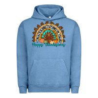 Pigment Pebble Blue Happy thanksgiving rainbow Urban Hoodie - Artiststas