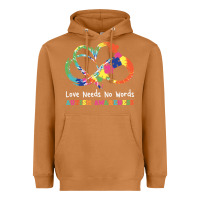 Meerkat Love Needs No Words Heart Puzzle Autism Heavyweight Hoodie - CowhideDigitalArt