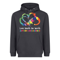 Smoke Love Needs No Words Heart Puzzle Autism Heavyweight Hoodie - CowhideDigitalArt
