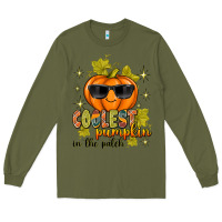 Army Green Coolest Pumpkin In The Patch Long Sleeve Tee - texasbilliewilder