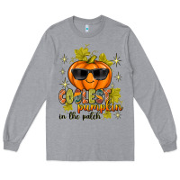 Heather Grey Coolest Pumpkin In The Patch Long Sleeve Tee - texasbilliewilder