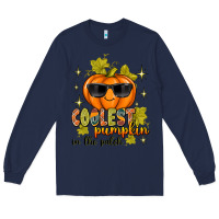 Navy Coolest Pumpkin In The Patch Long Sleeve Tee - texasbilliewilder