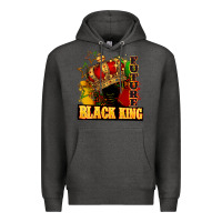 Charcoal Heather Future black king Premium Hoodie - FaDigitalArtStudio