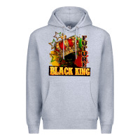 Heather Grey Future black king Premium Hoodie - FaDigitalArtStudio