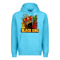 Ocean Blue Future black king Premium Hoodie - FaDigitalArtStudio