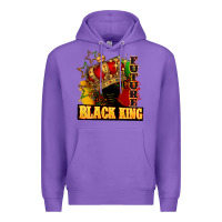 Purple Future black king Premium Hoodie - FaDigitalArtStudio