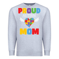 Heather Grey lil autism mom Premium Sweatshirt - CowhideDigitalArt