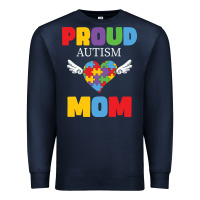 Navy lil autism mom Premium Sweatshirt - CowhideDigitalArt