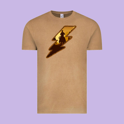 Cowboy Sunset Lightning Vintage Tee Designed By Bettercallsaul