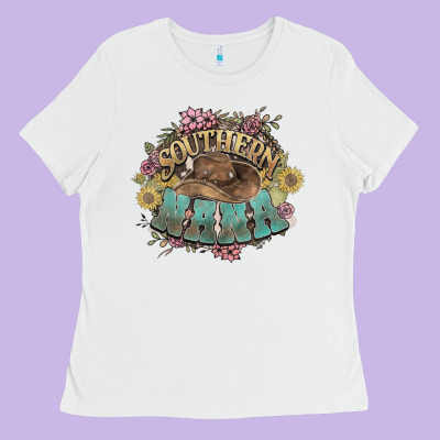 Southern Nana Western Flowers Ladies Tee Designed By Nancycooperartshop