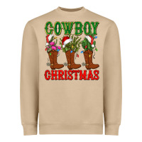 Mushroom cowboy christmas boots cactus Heavyweight Sweatshirt - CowGirlArtShop