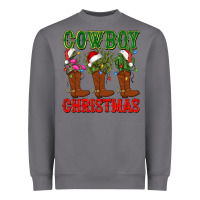 Storm cowboy christmas boots cactus Heavyweight Sweatshirt - CowGirlArtShop