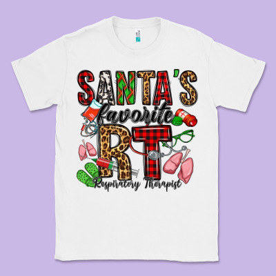 Santa's Favorite Rt Respiratory Therapist Classic Tee Designed By Jasminsmagicworld
