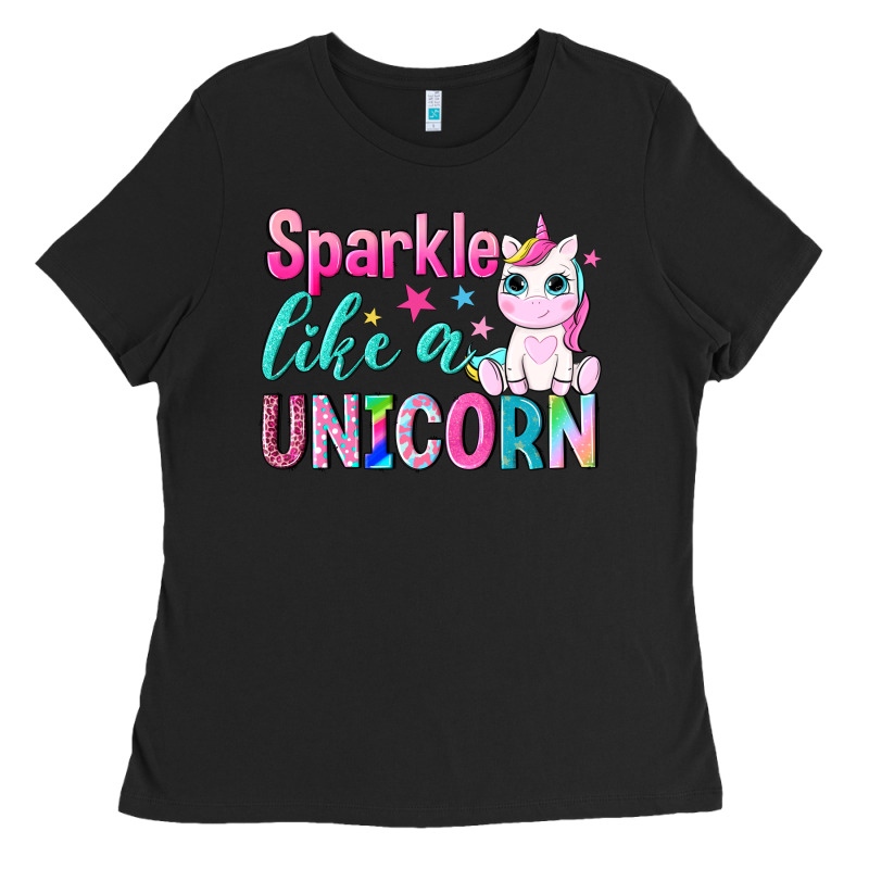 Sparkle Like A Unicorn Ladies Tee by NancyCooperArtShop | Teevron