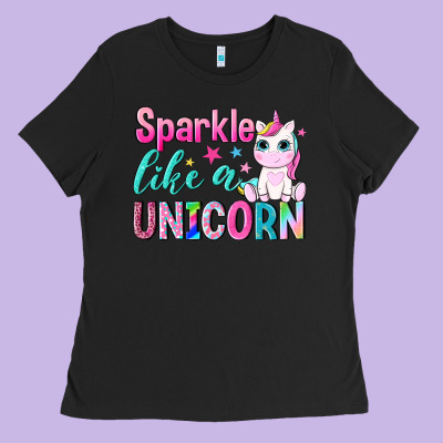 Sparkle Like A Unicorn Ladies Tee Designed By Nancycooperartshop