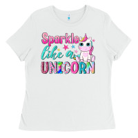 White sparkle like a unicorn Ladies Tee - NancyCooperArtShop