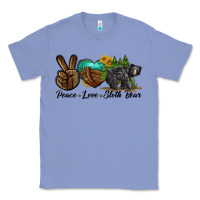 Colony Blue peace love sloth bear Classic Tee - LillyAllenDesigns