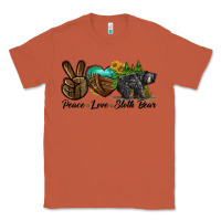 Copper peace love sloth bear Classic Tee - LillyAllenDesigns