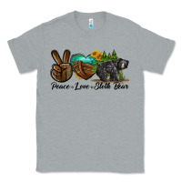 Heather Grey peace love sloth bear Classic Tee - LillyAllenDesigns