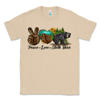 Mushroom peace love sloth bear Classic Tee - LillyAllenDesigns
