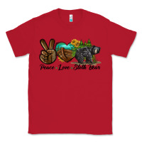 Red peace love sloth bear Classic Tee - LillyAllenDesigns
