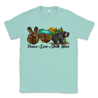 Seafoam peace love sloth bear Classic Tee - LillyAllenDesigns