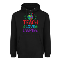 Black teach love inspire Heavyweight Hoodie - CowhideDigitalArt
