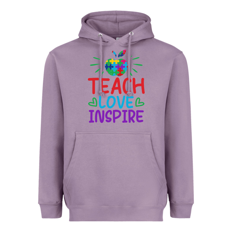 Teach Love Inspire Heavyweight Hoodie by CowhideDigitalArt | Teevron