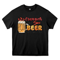 Black crawfish and beer that's why i'm here Heavy Core Tee - MaliasSmallBusiness