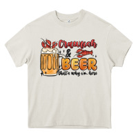 Cream crawfish and beer that's why i'm here Heavy Core Tee - MaliasSmallBusiness