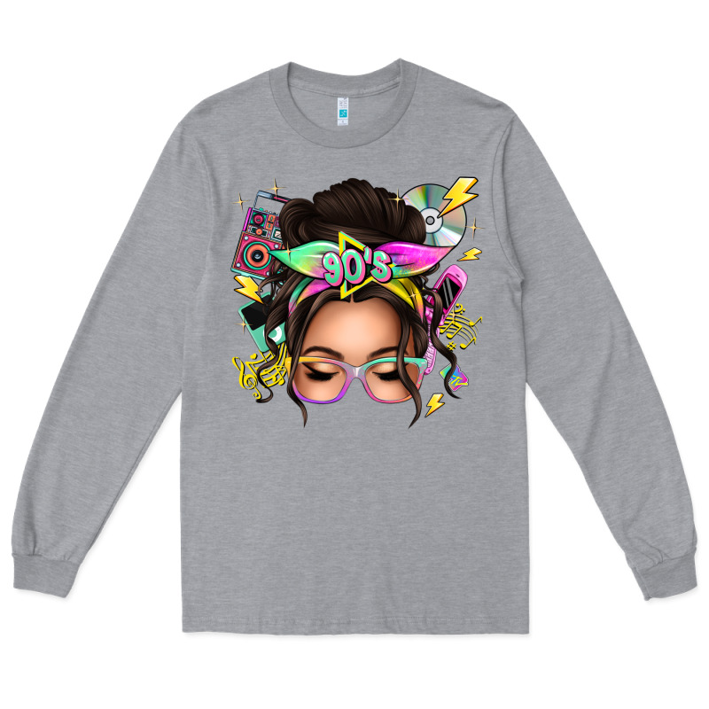 90s Messy Bun Long Sleeve Tee by texasbilliewilder | Teevron