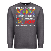 Charcoal Heather LIL Autism Mom Premium Sweatshirt - CowhideDigitalArt