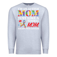 Heather Grey LIL Autism Mom Premium Sweatshirt - CowhideDigitalArt
