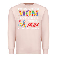 Pale Pink LIL Autism Mom Premium Sweatshirt - CowhideDigitalArt