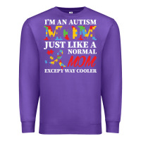 Purple LIL Autism Mom Premium Sweatshirt - CowhideDigitalArt