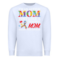 White LIL Autism Mom Premium Sweatshirt - CowhideDigitalArt