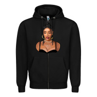 Black black woman Zipper Hoodie - FaDigitalArtStudio
