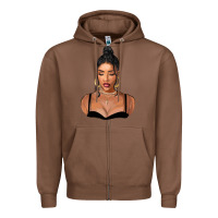 Chestnut black woman Zipper Hoodie - FaDigitalArtStudio